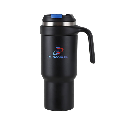 ETAMIBEL 900ML(30FL OZ) Double Wall Stainless Steel Vacuum Insulated Tumbler (Black)