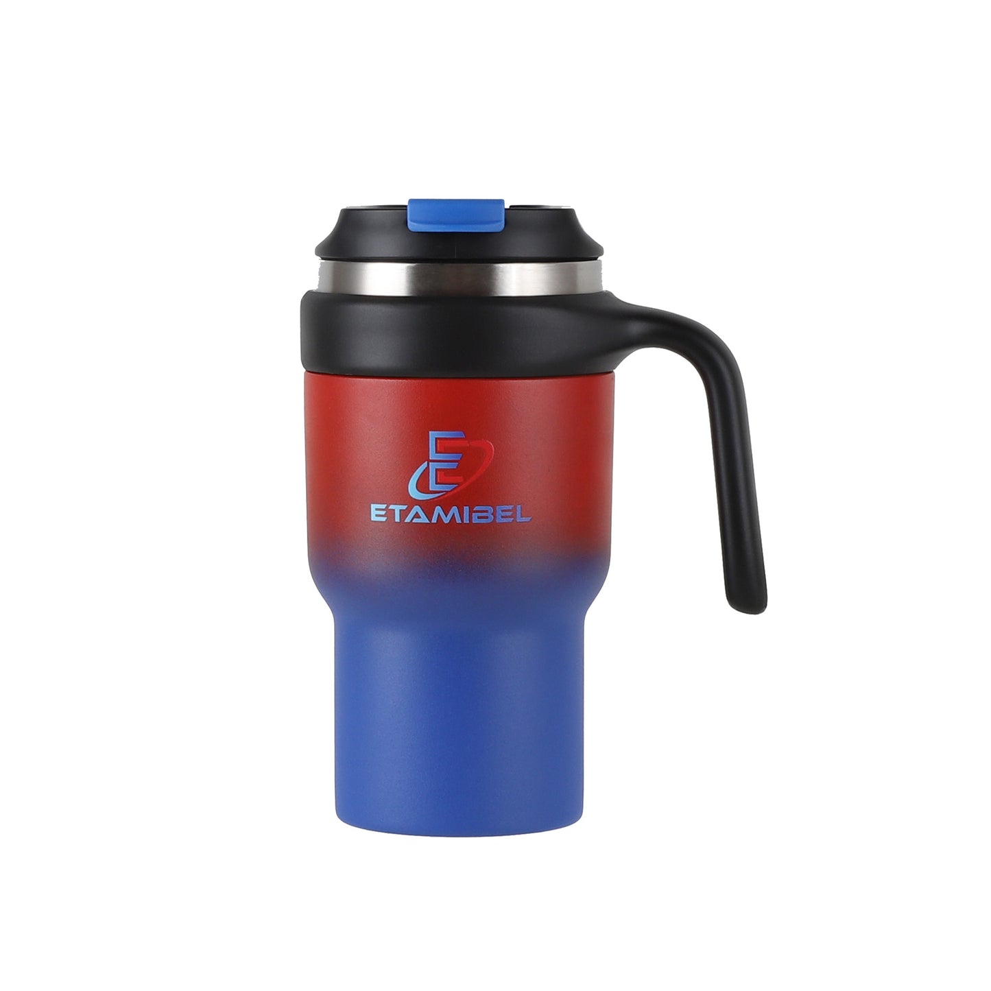 ETAMIBEL 600ML(20FL OZ) Double Wall Stainless Steel Vacuum Insulated Tumbler (Blue-Red)